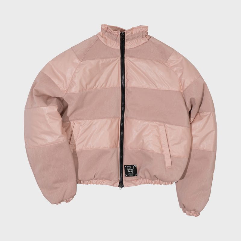 freakishbuilding(フリーキッシュビルディング)の「TWISTER FAKE LEATHER CROP JACKET (PINK)(Jackets/Outerwear)」