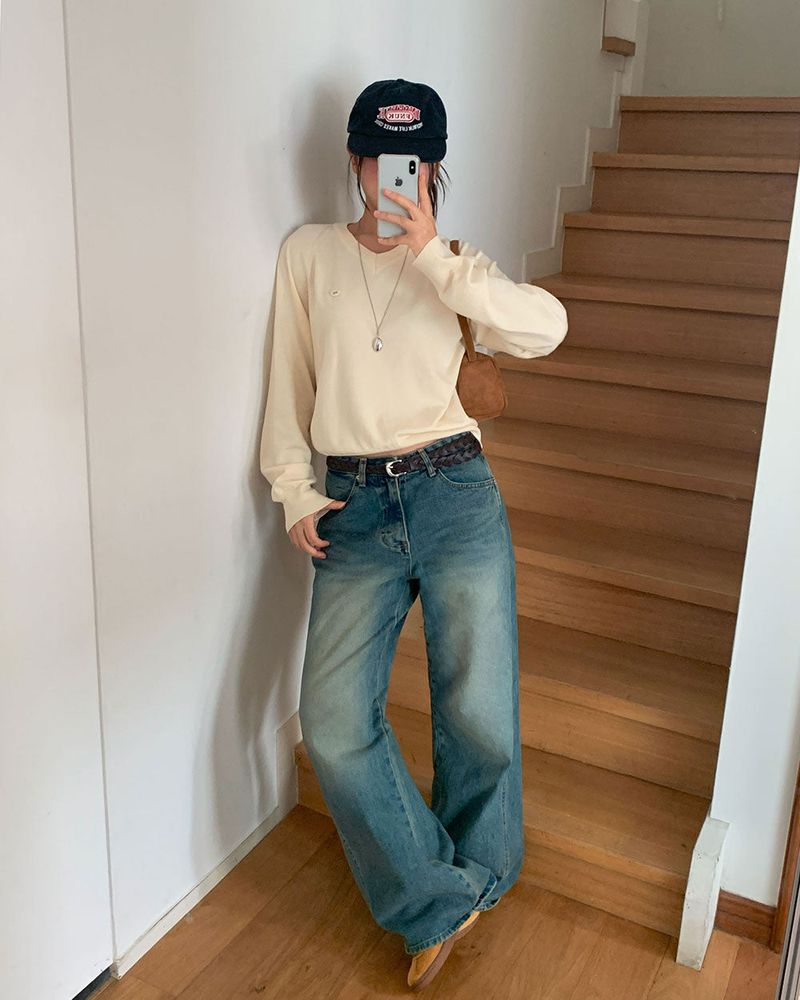 Caramel Color V-Neck Knit