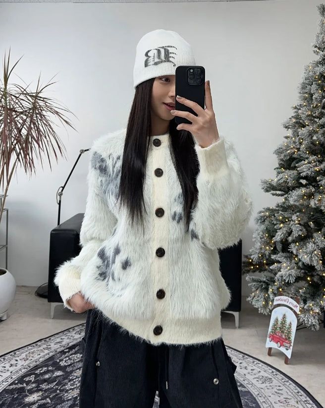 SATIIIZ(サティーズ)の「Aaron Butterfly Angora Cardigan(Tops)」