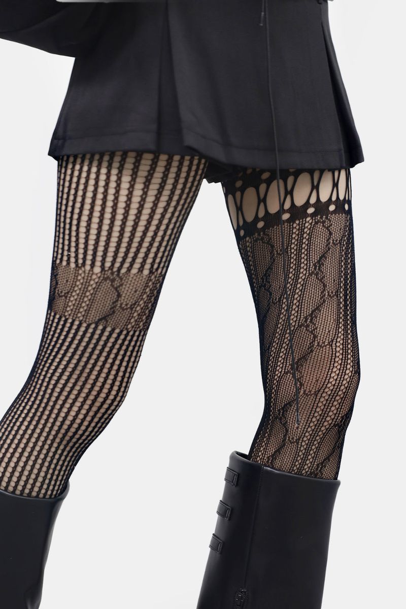 Unaine Garterbelt Uneven Stockings