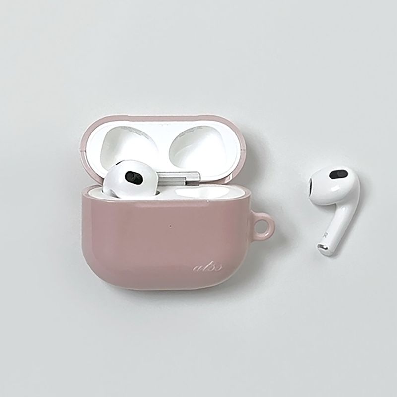 pale pink glossy airpods case