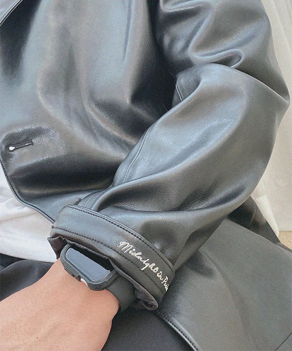 エッセンシャルブレザーレザージャケット