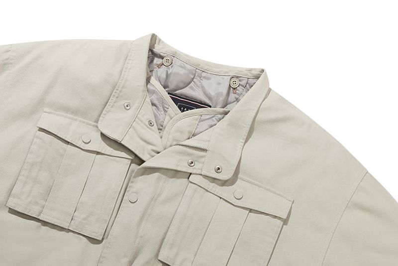 RECENT LOGO M65 PARKA_LIGHT GREY
