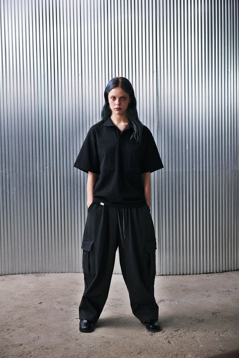 N-BT POCKET 1/2 COLLAR-TEE (Black)