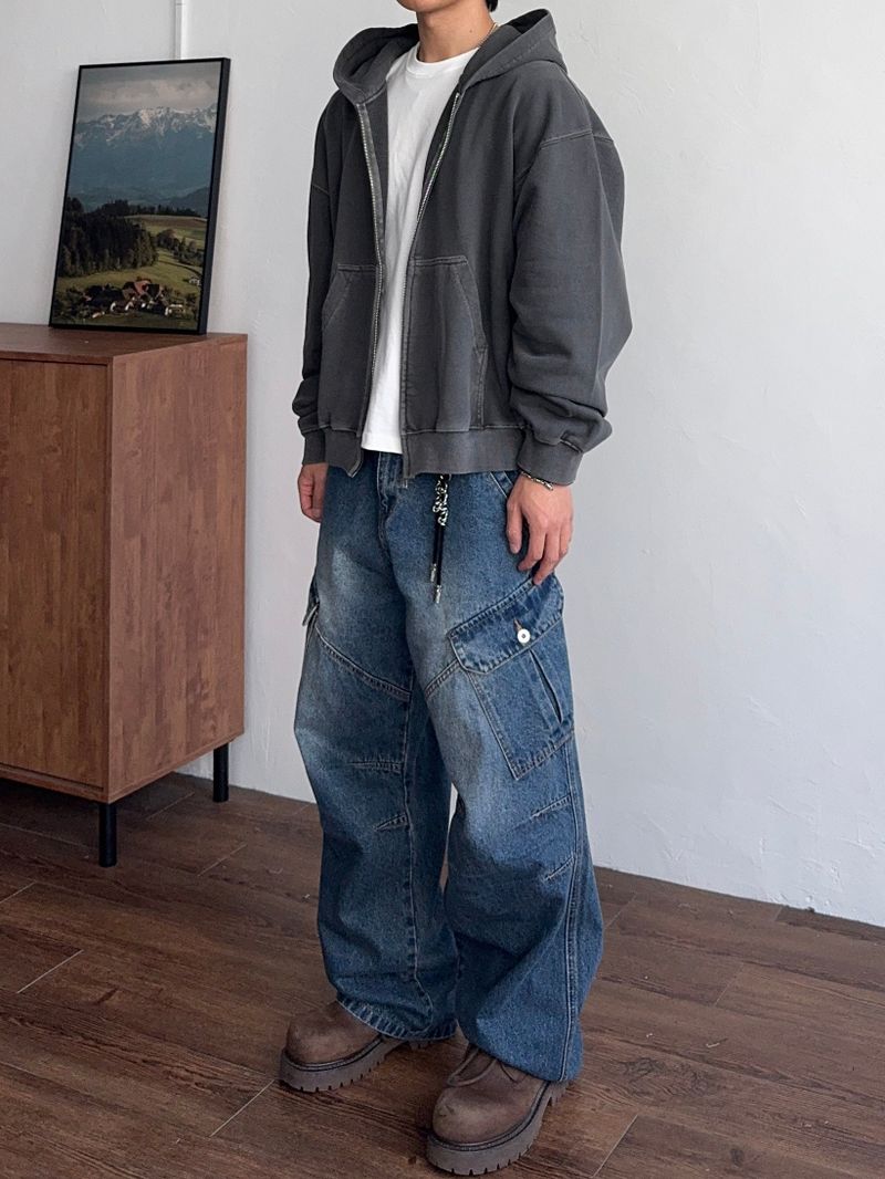 Glide Wide Cargo Denim (3color) (No.1007)