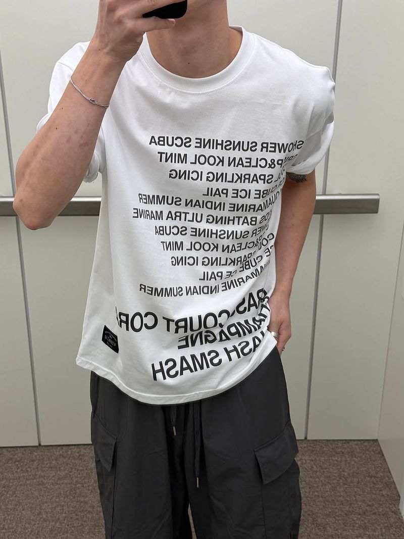 LAURANT(ロラン)の「Summer lettering half t-shirts(3color)(Tops)」