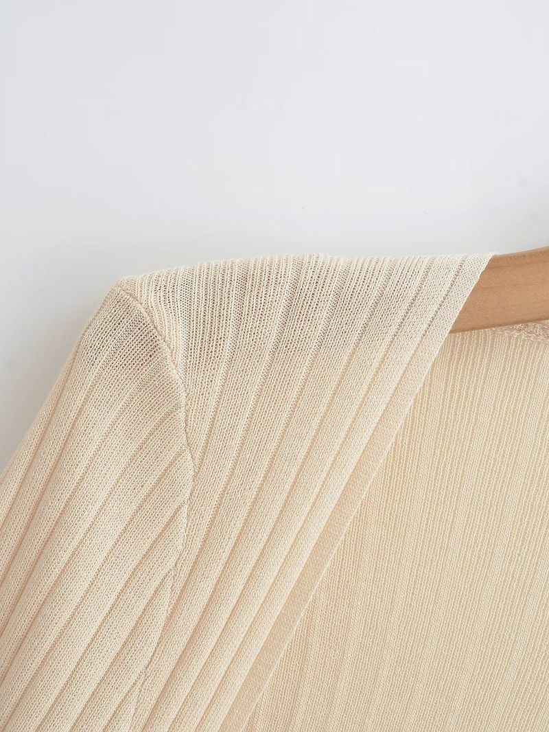 Rib Crop Bolero Cardigan