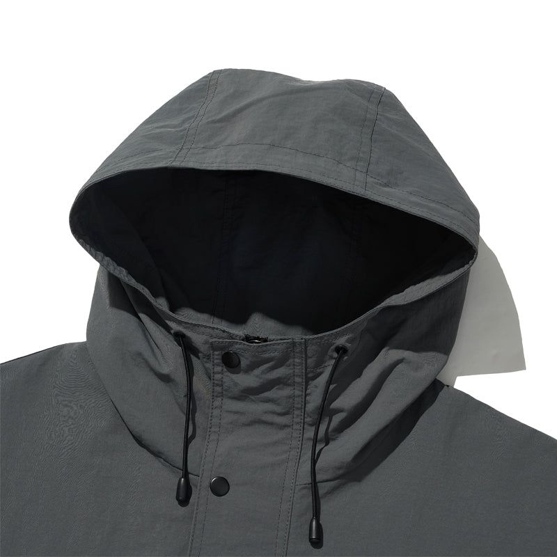 RIPSTOP 2WAY ZIP-UP JACKET [S.GREY]