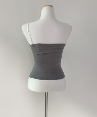 Verena Ribbon Lace Top (light gray)