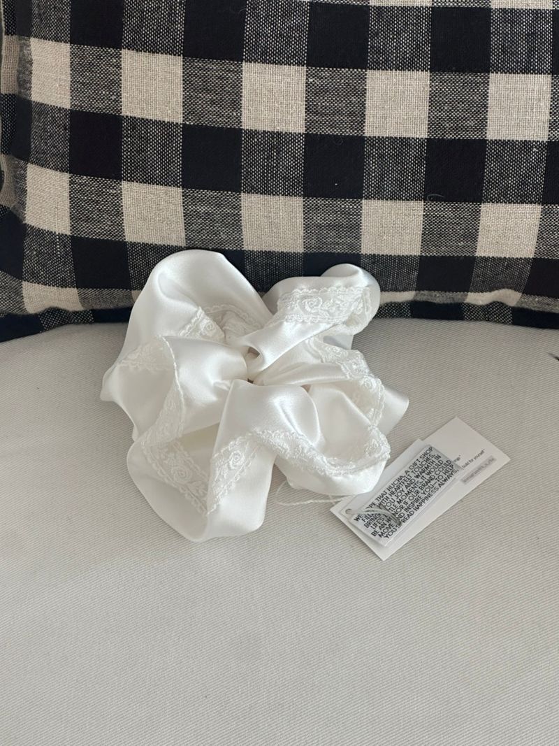Satin Lace Scrunchie 