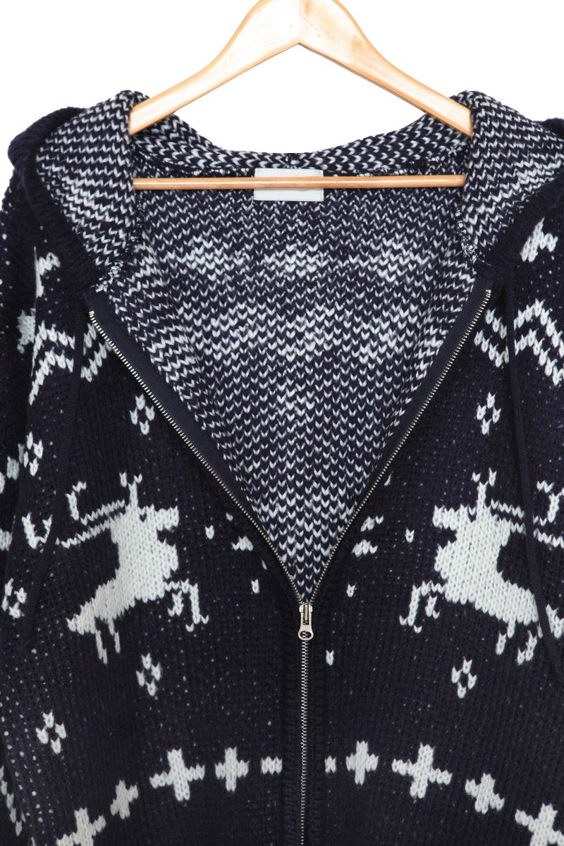 Nordic Knit Hood Zip-Up