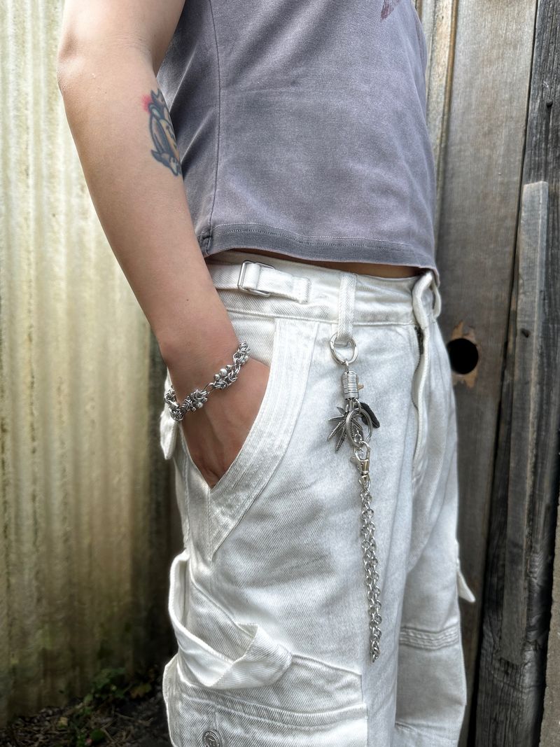 Nuclear Pearl O-ring Connection Bracelet (size: 2type)