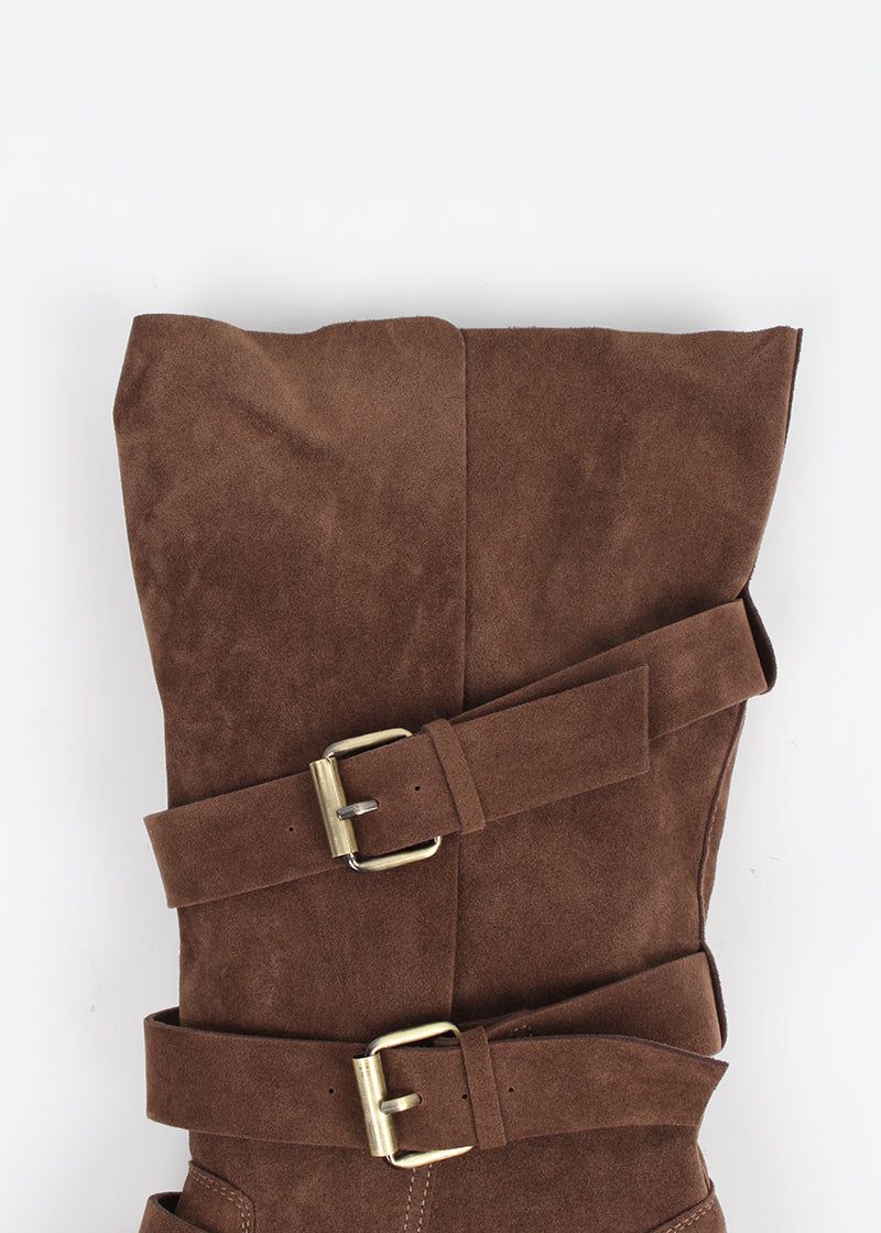 SUEDE BELT MIDDLE BOOTS