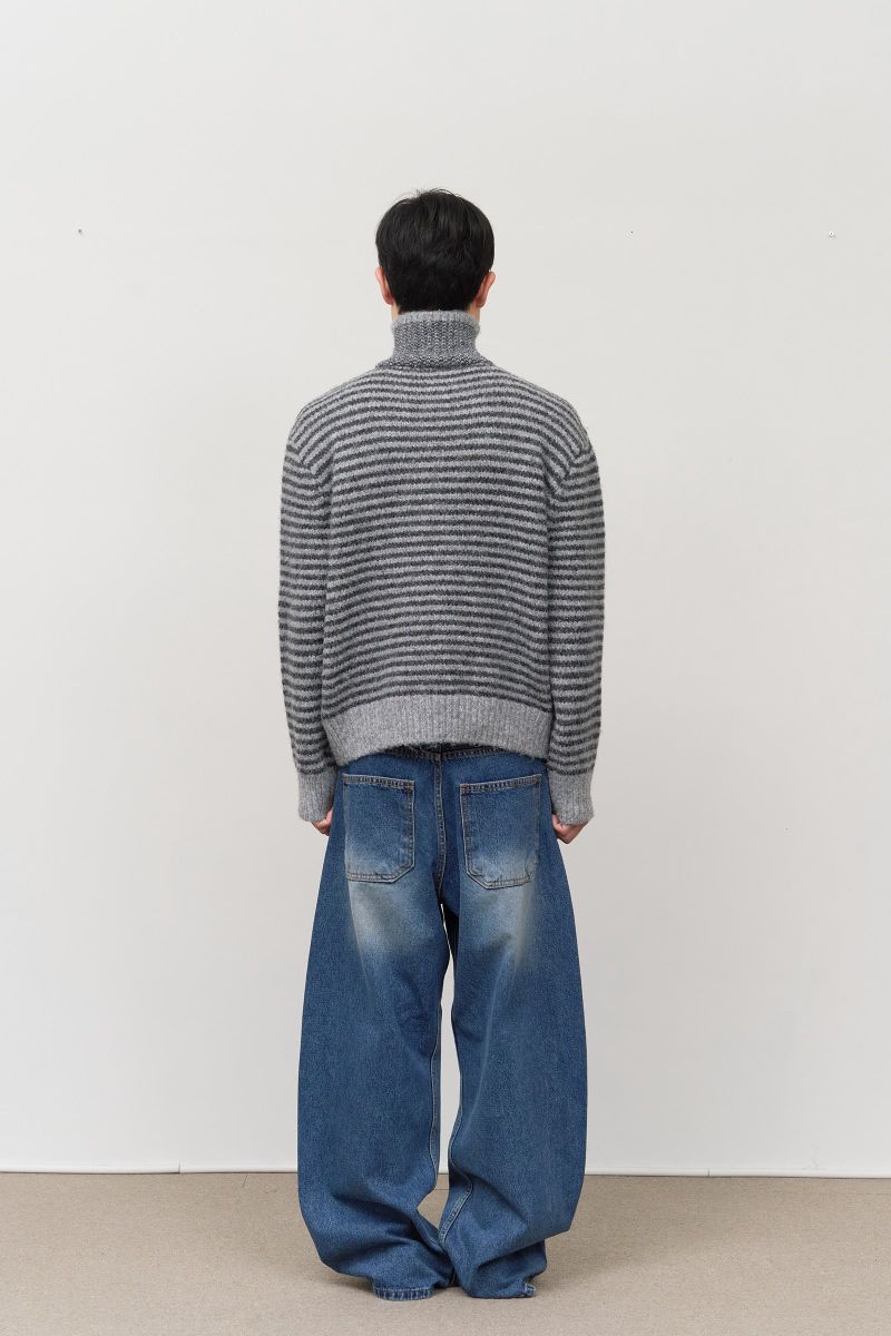 Hawk Striped High Neck Knit