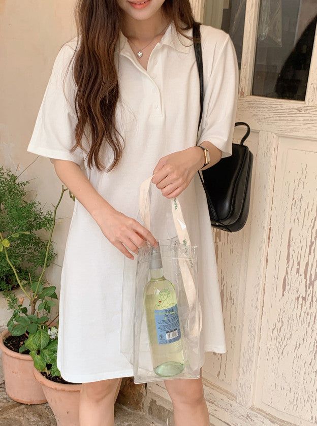 Summer PK Collar Mini Dress (3color)