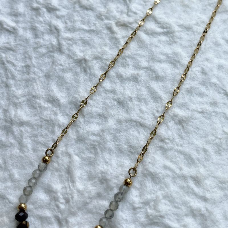 Amber Bead Cross Necklace