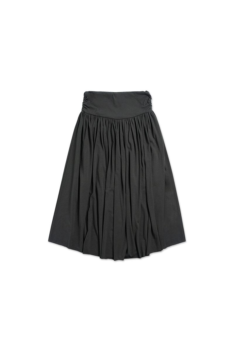 Mona shirring skirt_charcoal