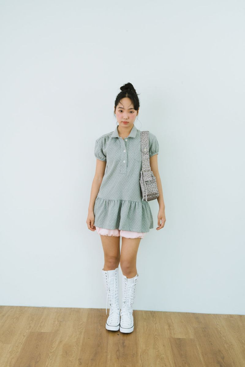 SOFTY DOT PIQUE DRESS 