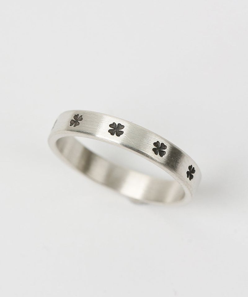 GRAYNOISE（グレーノイズ）の「Clover simple rail ring BK (925 silver)（Accessories）」