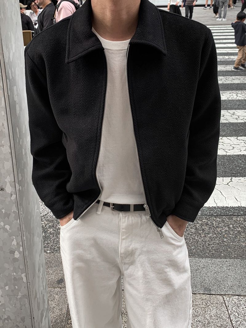 [Premium] Laurent Herringbone Wool Jumper
