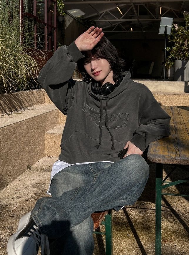 [LAN ARCHIVE] Pigment Patch Logo Crop Hoodie