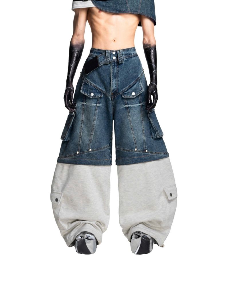 DKILLUMINATE（ディーケーイルミネイト）の「DENIM-FLEECE HYBRID PANTS（Pants）」