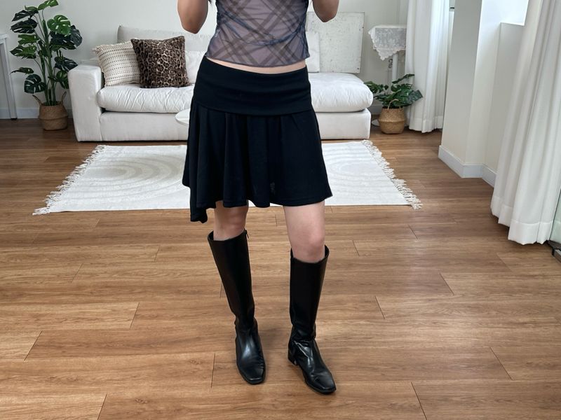 roll mini skirt