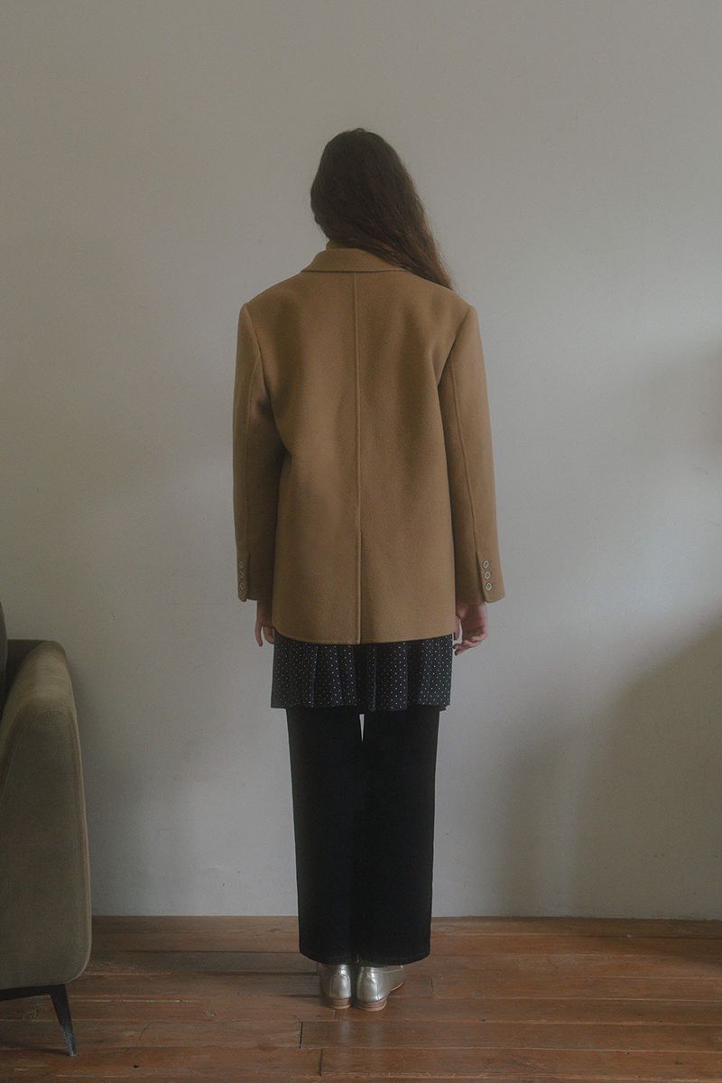 Daddy handmade half coat_camel