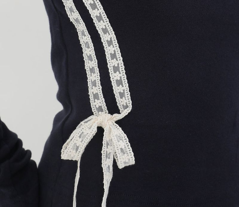 Offshoulder Lace Two-way T-shirt