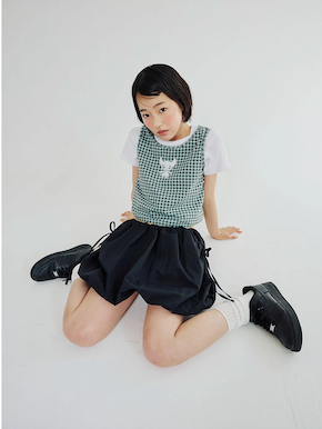 CAT MONSTER CHECK SLEEVELESS