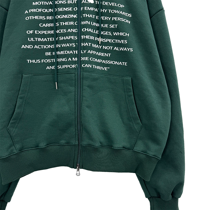 deeptech lettering hood zip-up