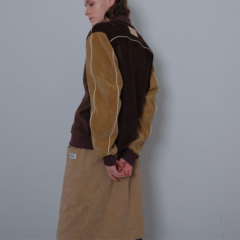 Beige Camou Midi-Skirt
