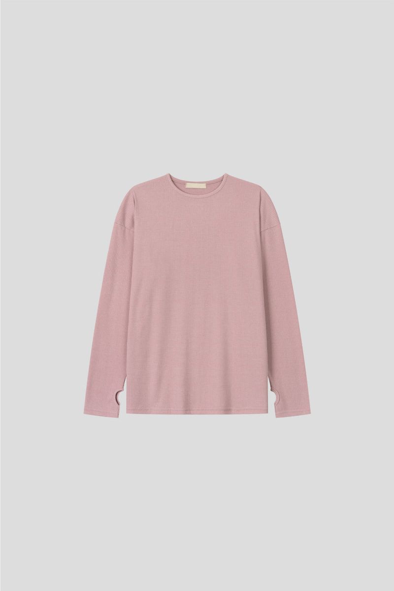 LMN Normal Soft V-neck Long Sleeve Tee (4 colors)