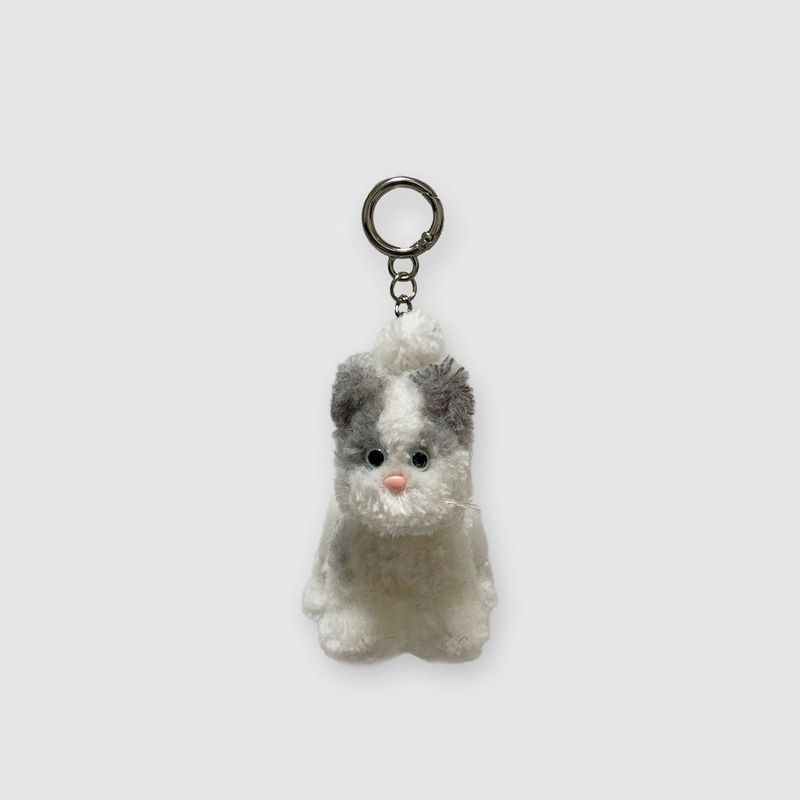 Papimyong（パピミョン）の「[made]t. gray-mix cat keyring m size（Toys/Key Holders）」