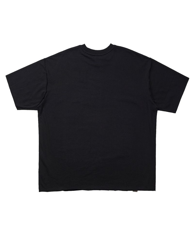 PAISLEY PRT. CUT-OUT 1/2 TEE (Black)