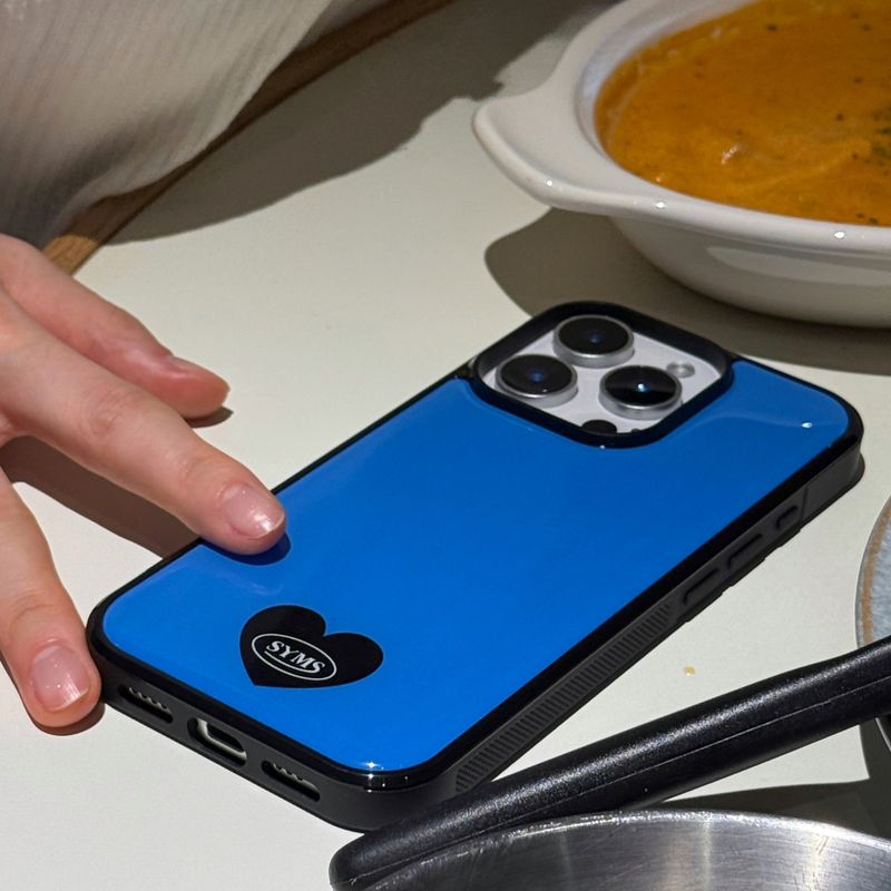 SOYOUMASIL（ソユマシル）の「ブルームード ハート エポキシバンパーケース（スマホグッズ/小物）」