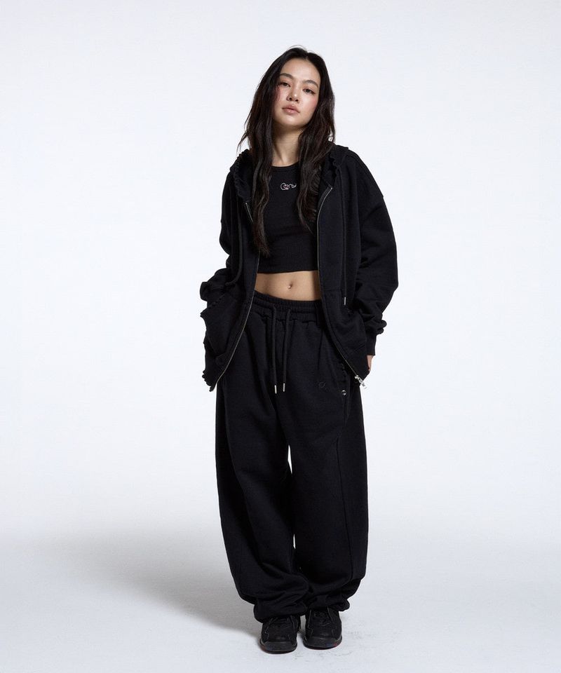 CONY RUFFLE PANTS / BLACK