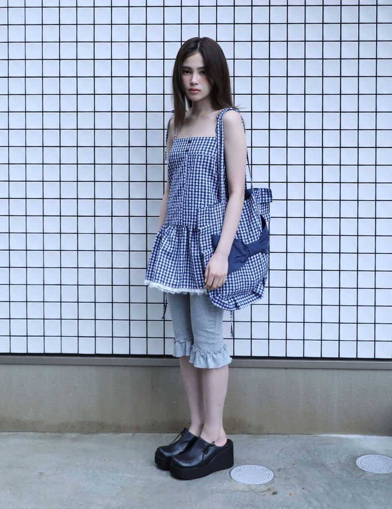 RIBBON ECO BAG(NAVY)