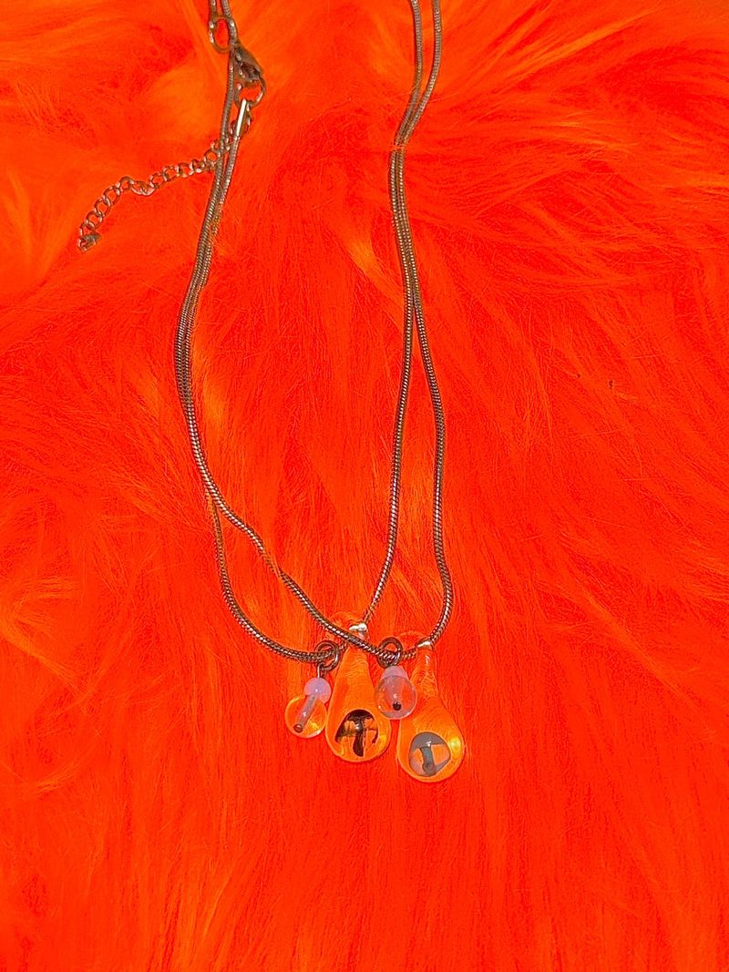 Trippy mushroom necklace.05 (2color)