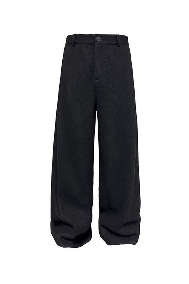 Wide Pleated Wool Trousers