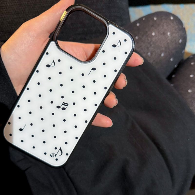 holypeachproject（ホリーピーチプロジェクト）の「[MADE] xs ♩♪♬ dot. (white) glass bumper iPhone case（Smartphone Accessories）」