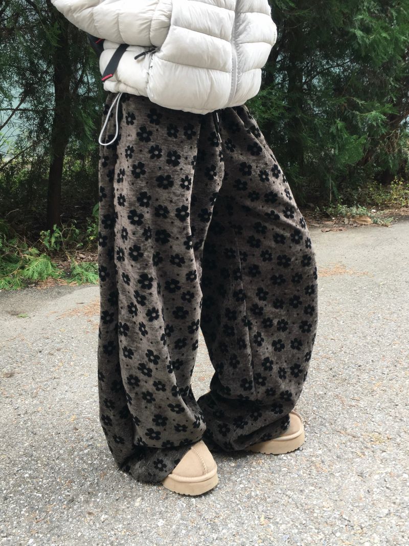 Bloom Velvet Wide Pants (2c)