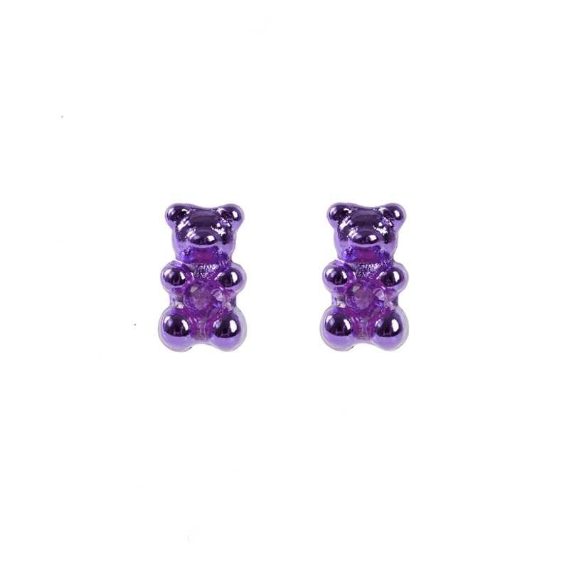OCCHI DI LUPO（オッキ ディ ルポ）の「プチベアピアス_パープル（アクセサリー）」