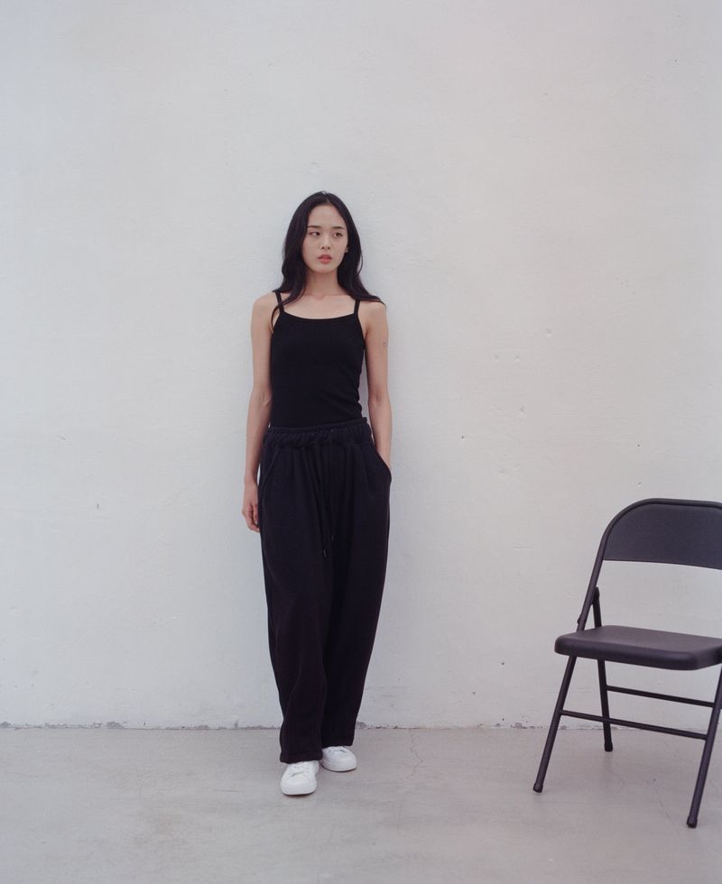 WARM-FLEECE BALLOON PANTS (Black)