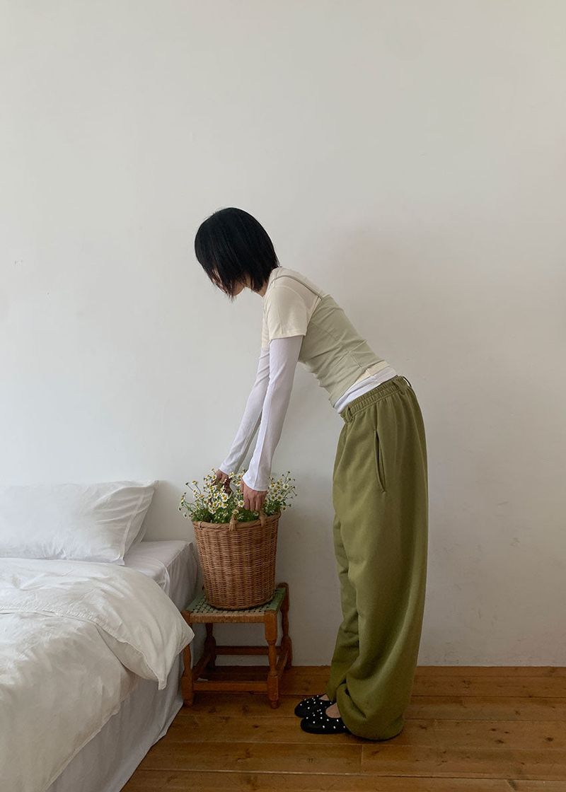 (UNISEX) BELTED SWEAT PANTS (3color)