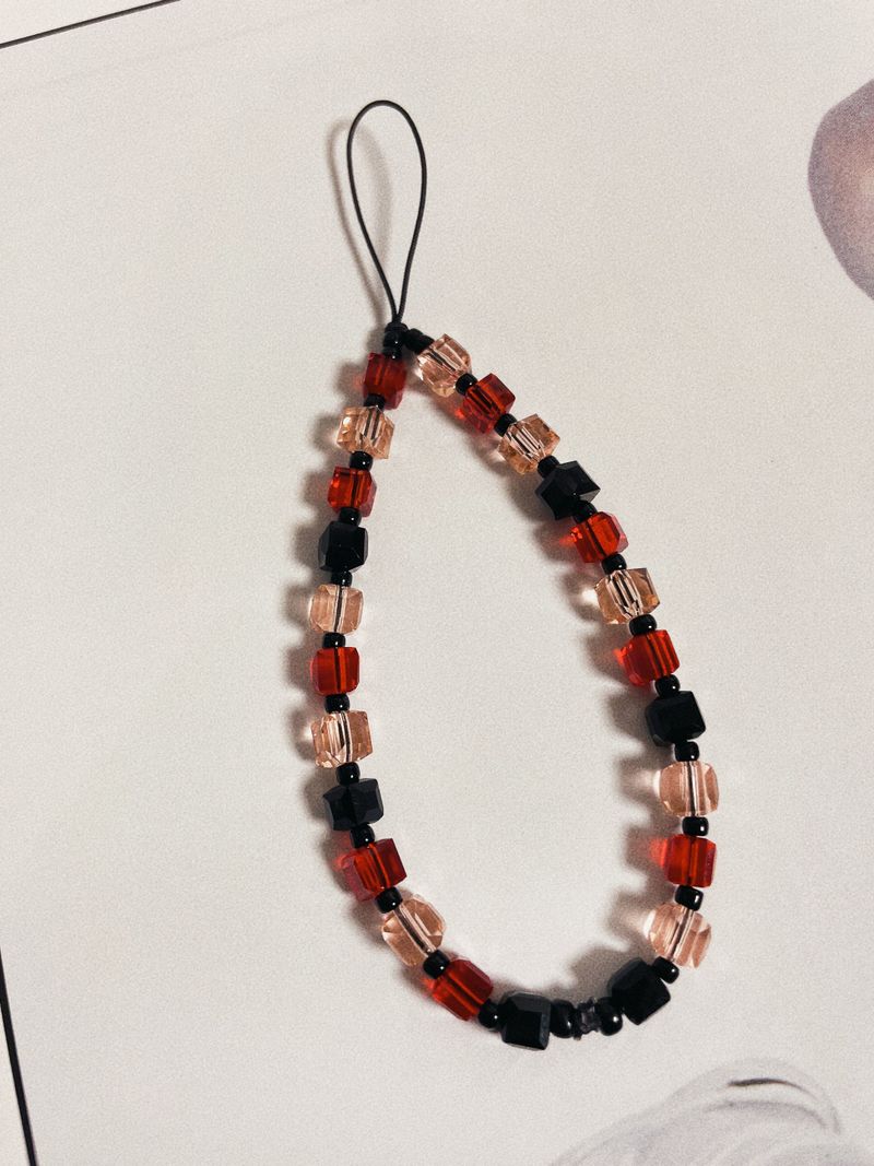 Black Cherry Crystal Phone Strap