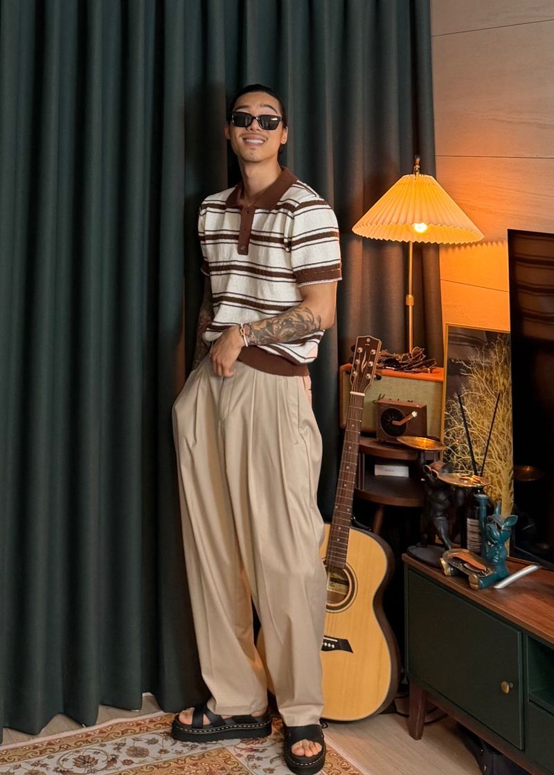 Striped Ribbed Knit 3COLOR