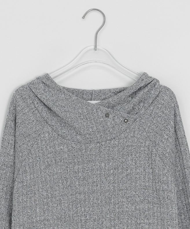Burhit Unbalance Ribbed Hoodie