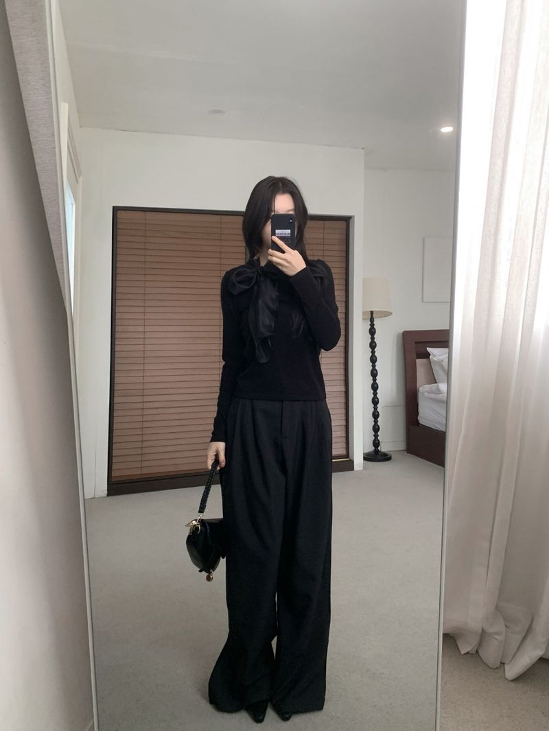 Tilly Tie Scarf Long Sleeve Top