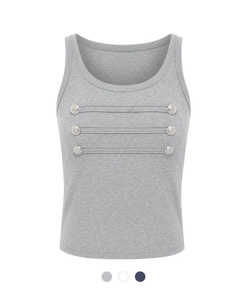 Cozy&Kitsch(コージーアンドキッチ)の「Evia Button Line Tank Top(Tops)」